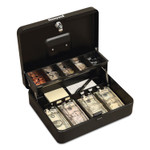 Honeywell Tiered CantiDoor Lever Cash Box, 4 Bill, 5 Coin Slots, Key Lock, 11.9 x 9.7 x 3.5, Steel, Black View Product Image