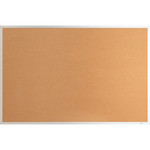 Lorell Bulletin Board - 48" Board Height x 72" Board Width - Cork Surface - Long Lasting, Warp Resistant - Silver Aluminum Frame Product Image 
