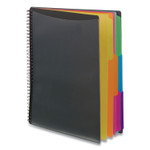 Smead Poly Project Organizer, 12 Letter-Size Sleeves, Gray with Bright Pockets (SMD89207) View Product Image