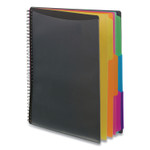 Smead Poly Project Organizer, 12 Letter-Size Sleeves, Gray with Bright Pockets View Product Image