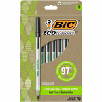 BIC Ecolutions Round Stic Ball Point Pen - 1 mm Medium Pen Point - Black Ink - Semi-transparent Barrel Product Image 