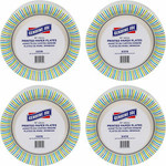 Genuine Joe 10" Printed Paper Plates - Disposable - 10" Diameter - Assorted - 125/Pack Product Image 