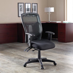 Lorell High-Back Chair, Exec, Mesh, 28-1/2"x28-1/2"x45", Black (LLR86200) View Product Image