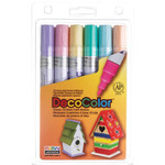 Marvy Decocolor Glossy Oil Base Paint Markers (UCH3006B) Product Image 