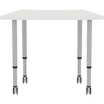 Lorell Table, Trapezoid, Height-Adj, 60"x23.62"x26-5/8"-33-5/8", GY (LLR69583) View Product Image