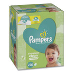 Pampers Complete Clean Baby Wipes, 1-Ply, Baby Fresh, 7 x 6.8, White, 80 Wipes/Pack, 9 Packs/Carton (PGC75524) View Product Image