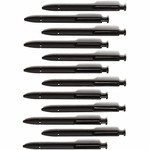 U Brands Monterey Soft Touch Ballpoint Pens - 1 mm Pen Point - Retractable - Black Ink - Matte Midnight Black Metal Barrel Product Image 