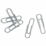 U Brands Paper Clip - Medium - for Office, Paper - Acid-free, Non-magnetic, Durable, Reusable, Non-toxic - Silver - Steel, Vinyl Product Image 
