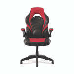Emerge Vortex Bonded Leather Gaming Chair, Supports Up to 301 lbs, 17.9" to 21.6" Seat Height, Red/Black Back, Black Base View Product Image