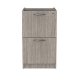 Alera Valencia Series Full Pedestal File, Left or Right, 2 Legal/Letter-Size File Drawers, Gray, 15.63" x 20.5" x 28.5" (ALEVA542822GY) View Product Image