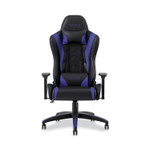 Emerge Vartan Bonded Leather Gaming Chair, Supports Up to 275 lbs, Blue/Black Seat, Blue/Black Back, Black Base View Product Image