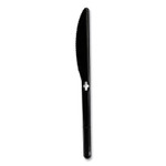 WeGo Polystyrene Utensils, Knife, Plastic, Black, 1,000/Carton View Product Image