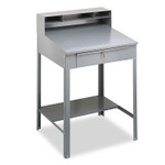Tennsco Open Steel Shop Desk, 34.5" x 29" x 53.75", Medium Gray (TNNSR57MG) View Product Image
