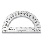 180 Degree Protractor, Plastic, 6" Ruler Edge/180 Degree, Clear Product Image 