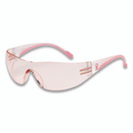 Bouton Eva Optical Safety Glasses, Scratch-Resistant, Pink Lens, Pink/Clear Frame View Product Image