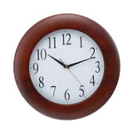 Universal Round Wood Wall Clock, 12.75" Overall Diameter, Cherry Case, 1 AA (sold separately) View Product Image