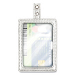 Cosco MyID Leather ID Badge Holder, Vertical/Horizontal, 2.5 x 4, Silver View Product Image