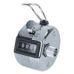 COSCO Crowd Control Hand Tally Counter, Registers 0-9999, Chrome (CSC065118) View Product Image