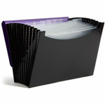 Smead Letter Expanding File - 8 1/2" x 11" - 12 Pocket(s) - Purple, Black Product Image 