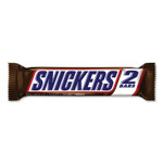 Snickers Sharing Size Chocolate Bars, Milk Chocolate, 3.29 oz, 24/Box View Product Image