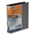 Stride QuickFit D-Ring View Binder, 3 Rings, 1.5" Capacity, 11 x 8.5, Black (STW87021) Product Image 