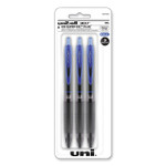 uniball 307 Gel Pen, Retractable, Medium 0.7 mm, Blue Ink, Blue Barrel, 3/Pack (UBC1927593) View Product Image