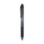 Pentel EnerGel-X Gel Pen, Retractable, Medium 0.7 mm, Black Ink, Smoke/Black Barrel, 5/Pack (PENBL107BPS5A) View Product Image