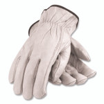 PIP Top-Grain Pigskin Leather Drivers Gloves, Economy Grade, Medium, Gray View Product Image