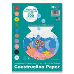 Roselle Vibrant Art Heavyweight Construction Paper, 76 lb Text Weight, 9 x 12, Assorted Colors, 500/Pack View Product Image