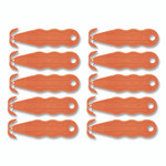 Klever Kutter Kurve Blade Plus Safety Cutter, 5.75" Plastic Handle, Orange, 10/Box View Product Image