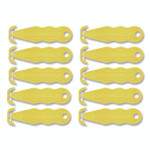 Klever Kutter Kurve Blade Plus Safety Cutter, 5.75" Plastic Handle, Yellow, 10/Box View Product Image