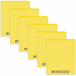 C-Line Classroom Connector Letter Report Cover - 8 1/2" x 11" - 2 Internal Pocket(s) - Yellow Product Image 