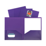 Two-Pocket Heavyweight Poly Portfolio Folder, 11 x 8.5, Purple, 25/Box (CLI33959BX) View Product Image