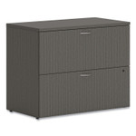 HON Mod Lateral File, 2 Legal/Letter-Size File Drawers, Slate Teak, 36" x 20" x 29" View Product Image