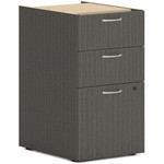 HON Mod HLPLPSBBF Pedestal - 28" Height x 15" Width x 20" Depth - 3 x Box, File Drawer(s) - Finish: Slate Teak Product Image 