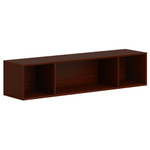 HON Mod Wall Mounted Storage | Open | 60"W | Traditional Mahogany Finish - 39.8" Height x 60" Width x 14" Depth - Finish: Traditional Mahogany Product Image 