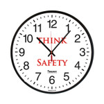 AbilityOne 6645016986558 SKILCRAFT Safety Message Quartz Wall Clock, Think Safety, 12.75" Overall Diameter, 1 AA (sold separately) View Product Image