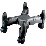 Data Accessories Company Scissors-style Mobile CPU Stand - 10" Width - Floor - Plastic - Black Product Image 