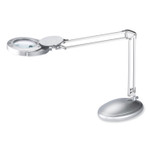 V-Light LED Magnifier Lamp with Clamp, Swing Arm, 22" High, Silver View Product Image