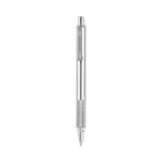 Zebra F-701 Ballpoint Pen, Retractable, Fine 0.7 mm, Black Ink, Stainless Steel/Black Barrel (ZEB29411) View Product Image