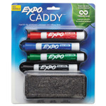 EXPO Whiteboard Caddy Set, Broad Chisel Tip, Assorted Colors, 4/Set (SAN1785294) View Product Image
