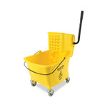 Boardwalk Pro-Pac Side-Squeeze Wringer/Bucket Combo, 8.75 gal, Yellow/Silver (BWK2635COMBOYEL) View Product Image