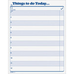 TOPS Things To Do Today Pad - 100 Sheet(s) - 11" x 8.50" Sheet Size - White - White Sheet(s) - Blue Print Color Product Image 