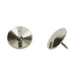 SKILCRAFT Thumbtacks, Nickel-Plated Steel, 1/2" Point, 100/Box, Silver (NSN2726887) View Product Image