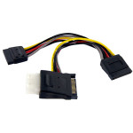 StarTech.com SATA to LP4 with 2x SATA Power Splitter Cable Product Image 