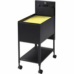 Lorell Standard Mobile File - 4 Casters - 13.50" Width x 24.75" Depth x 28.25" Height - Black Product Image 