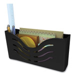 deflecto EZ Link Magnetic Wall Mount Supply Organizer, Legal/Letter/Tabloid Size, 10" x 2.63" x 5", Black View Product Image