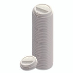 Emerald Universal Sip Through Plastic Hot Cup Lid, Fits All Sizes, White, 50/Pack, 20 Packs/Carton View Product Image