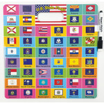 Ashley U.S. Map/Flags Smart Poly Busy Board (ASH98008) View Product Image
