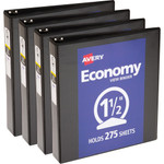 Avery Economy View Binder - 1 1/2" Binder Capacity - Letter - 8 1/2" x 11" Sheet Size - 275 Sheet Capacity - 3 Ring(s) - (AVE05725BD) Product Image 